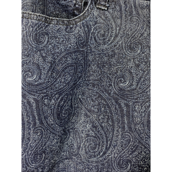 Lee Classic Fit Jeans Womens Size 14‎ Dark Wash Paisley Print Straight Stretch - Picture 12 of 12